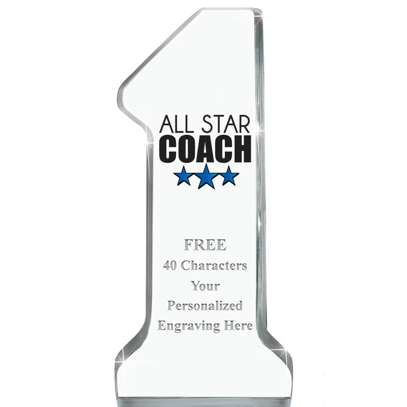 6" NUMBER ONE ACRYLIC