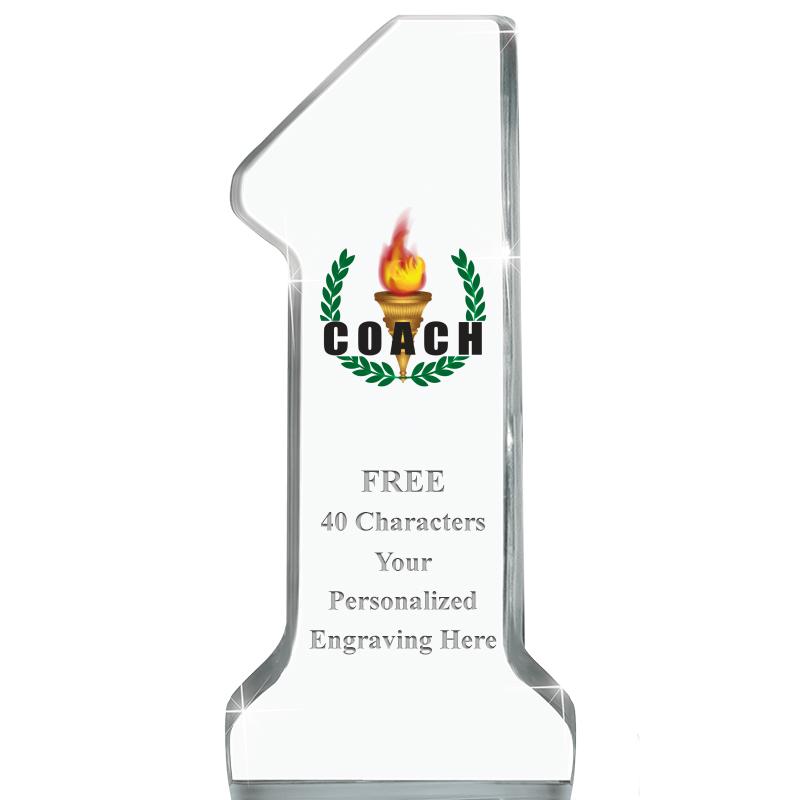 6" NUMBER ONE ACRYLIC