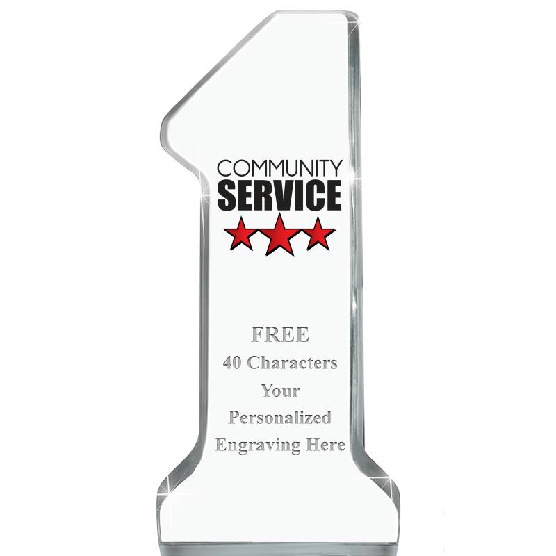 6" NUMBER ONE ACRYLIC