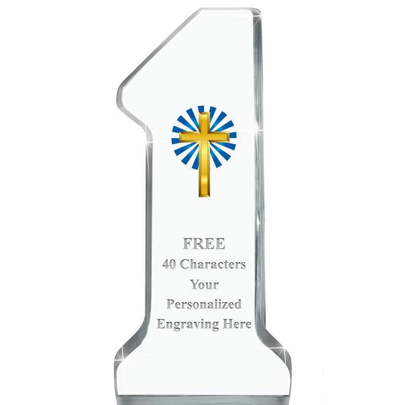 6" NUMBER ONE ACRYLIC