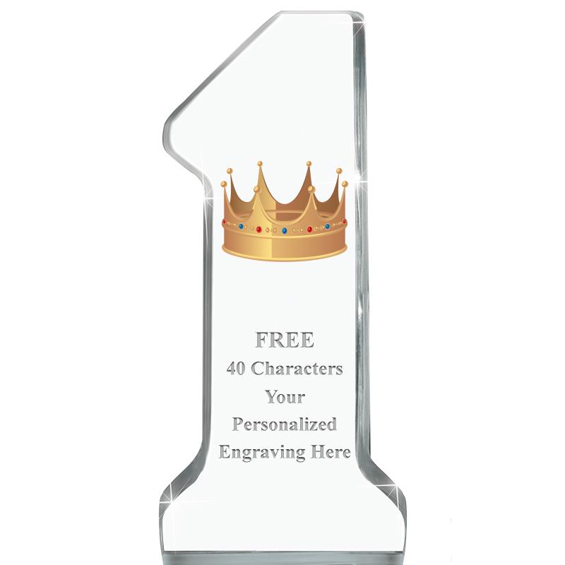 6" NUMBER ONE ACRYLIC