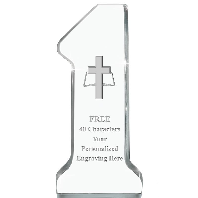 6" NUMBER ONE ACRYLIC