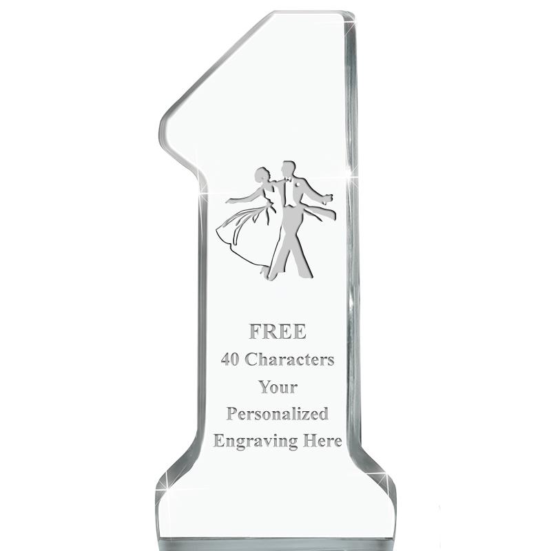 6" NUMBER ONE ACRYLIC