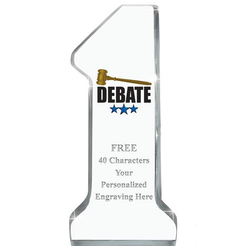 6" NUMBER ONE ACRYLIC