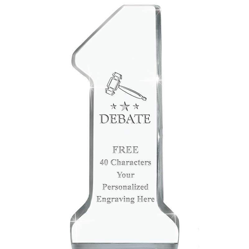 6" NUMBER ONE ACRYLIC