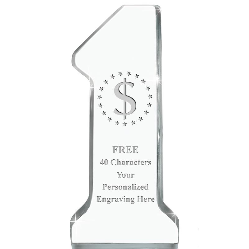 6" NUMBER ONE ACRYLIC