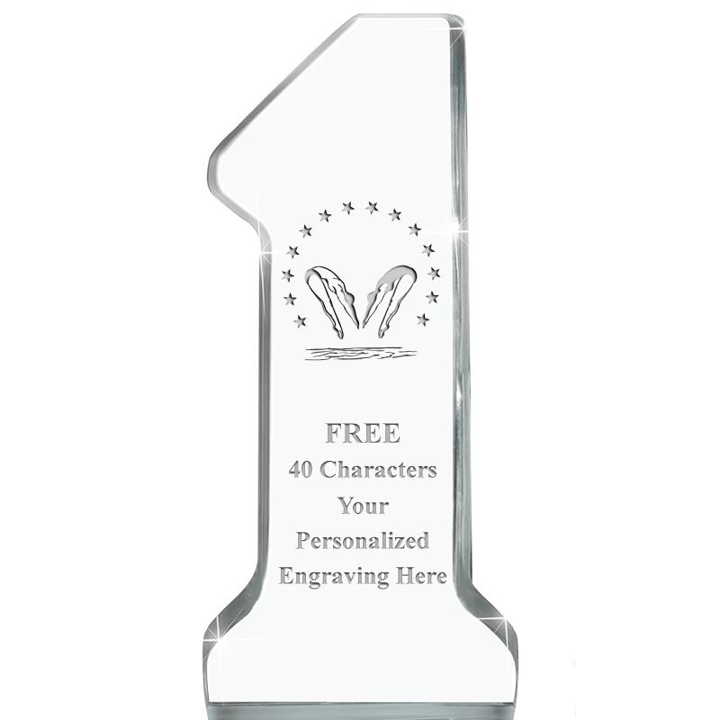 6" NUMBER ONE ACRYLIC