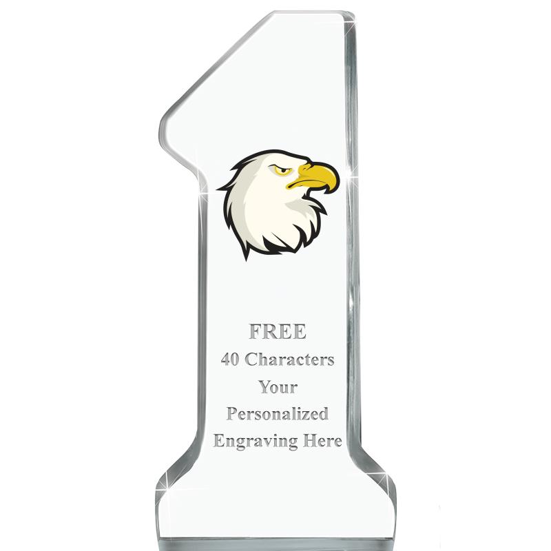 6" NUMBER ONE ACRYLIC