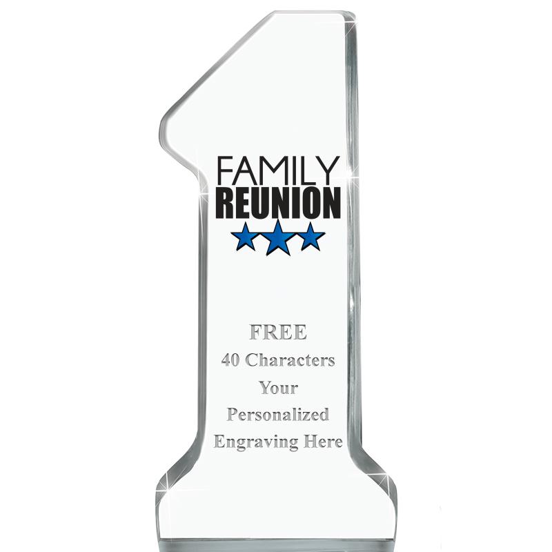 6" NUMBER ONE ACRYLIC