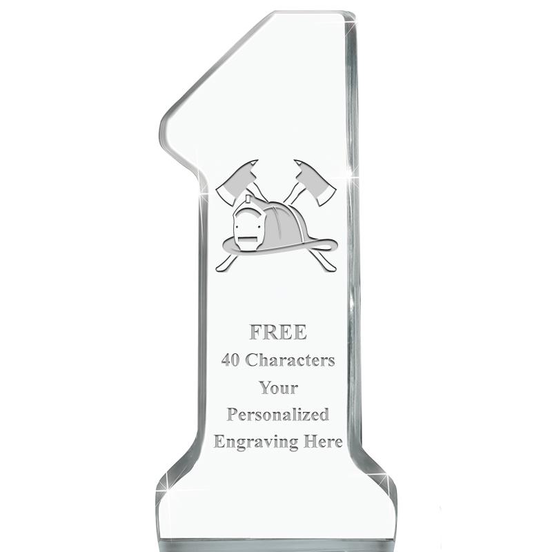 6" NUMBER ONE ACRYLIC