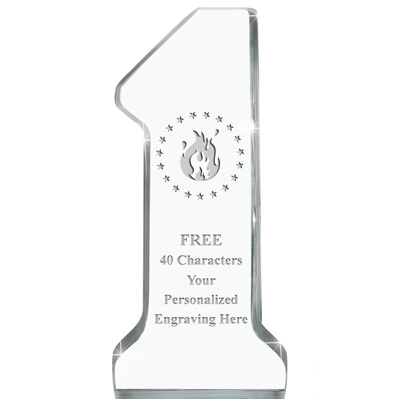 6" NUMBER ONE ACRYLIC