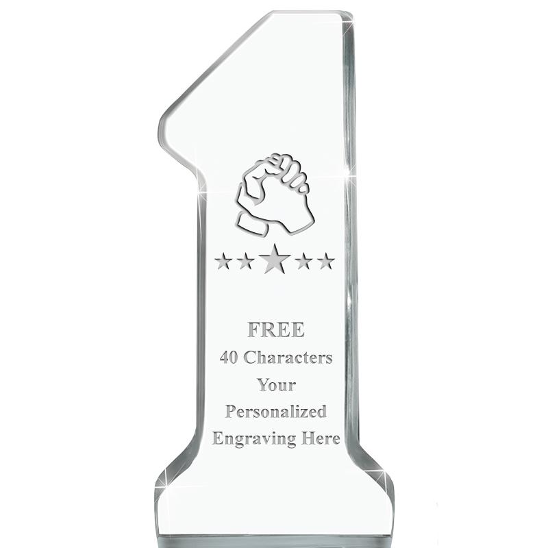 6" NUMBER ONE ACRYLIC