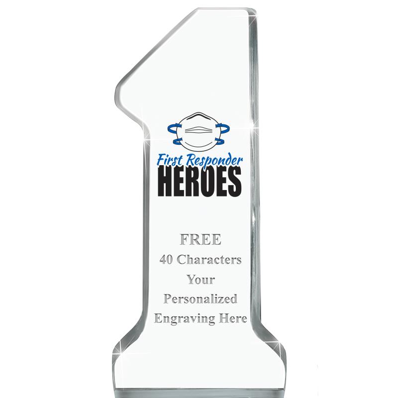 6" NUMBER ONE ACRYLIC