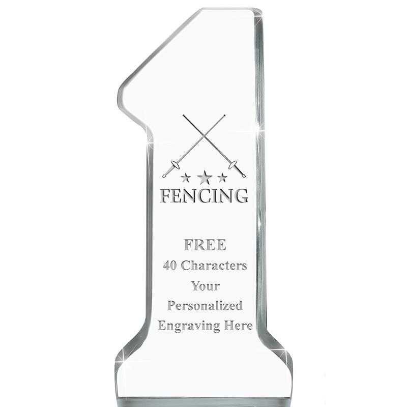 6" NUMBER ONE ACRYLIC