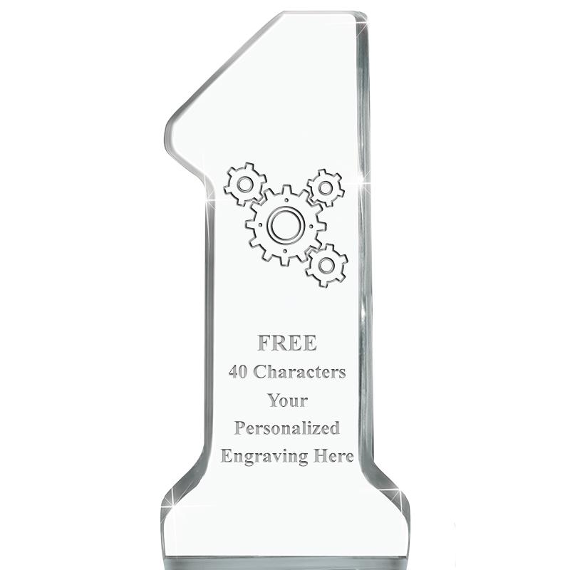 6" NUMBER ONE ACRYLIC