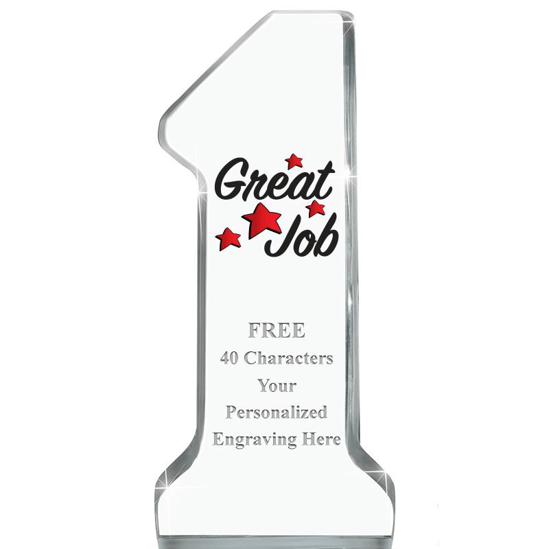 6" NUMBER ONE ACRYLIC