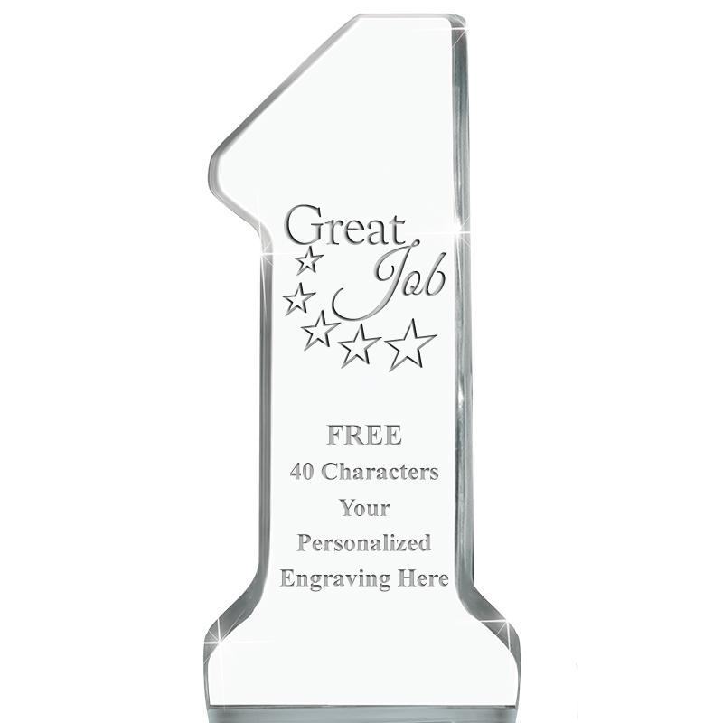 6" NUMBER ONE ACRYLIC