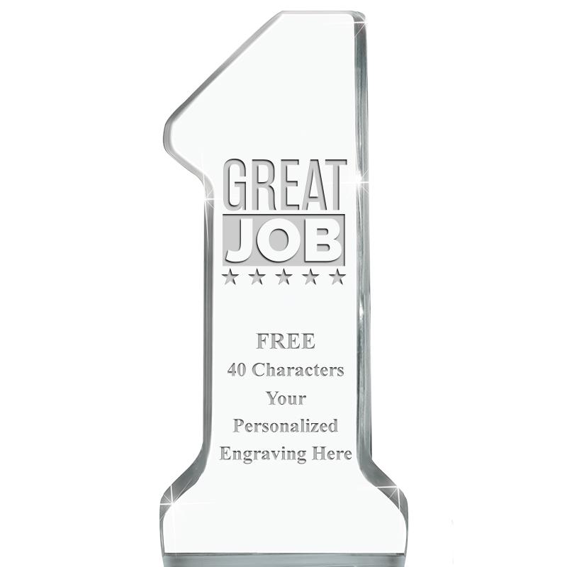 6" NUMBER ONE ACRYLIC