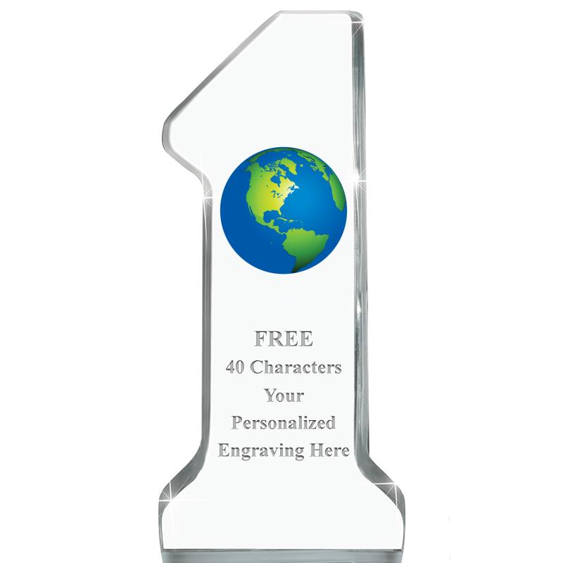 6" NUMBER ONE ACRYLIC