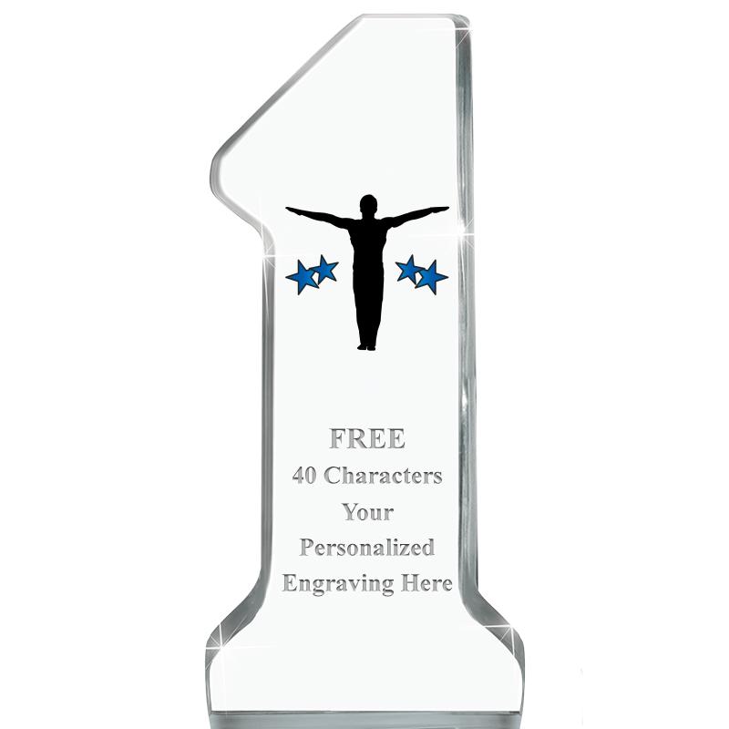 6" NUMBER ONE ACRYLIC