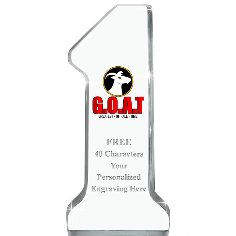 6" NUMBER ONE ACRYLIC