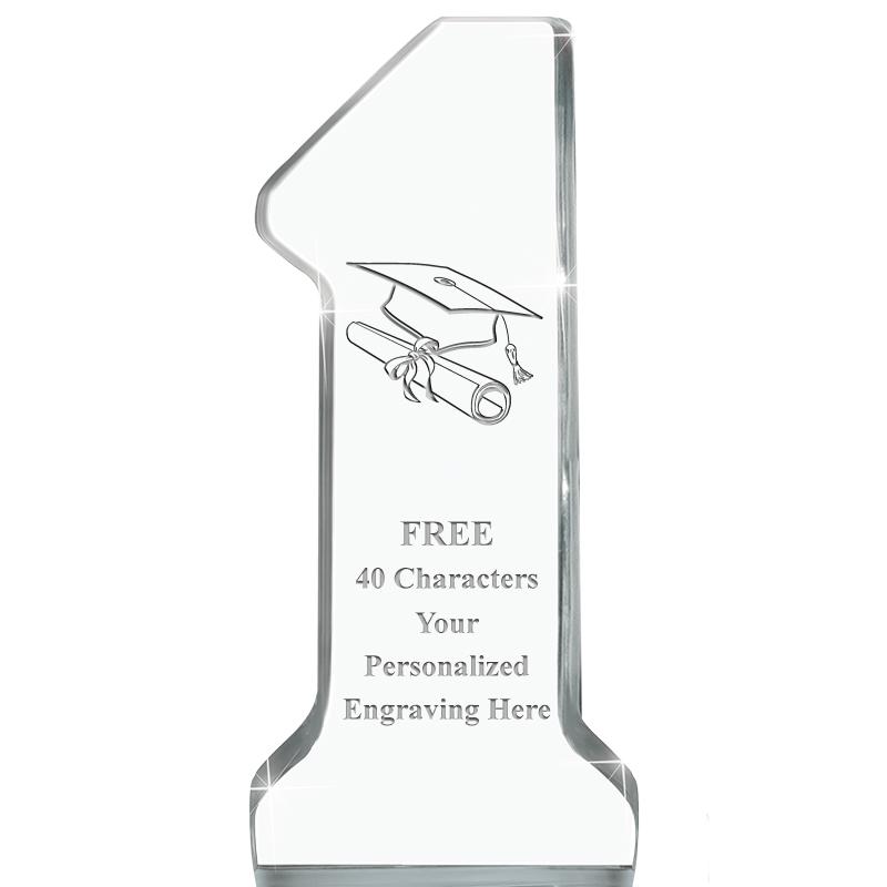 6" NUMBER ONE ACRYLIC