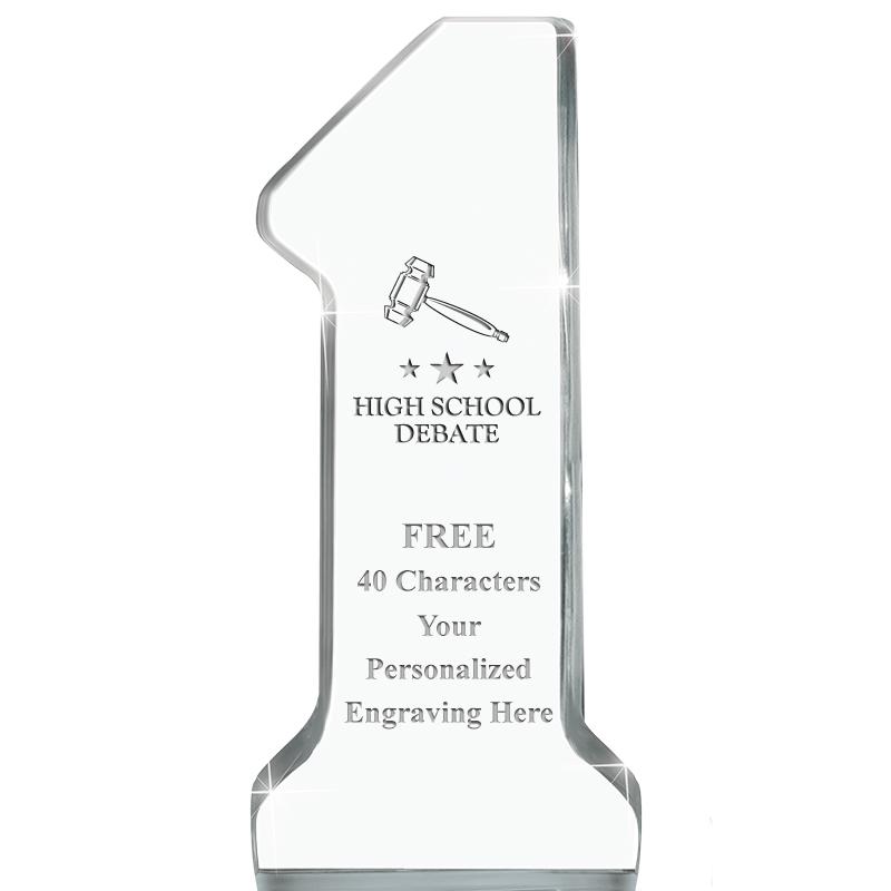 6" NUMBER ONE ACRYLIC