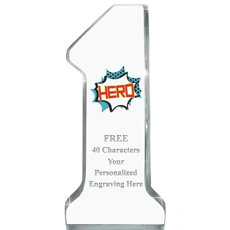 6" NUMBER ONE ACRYLIC