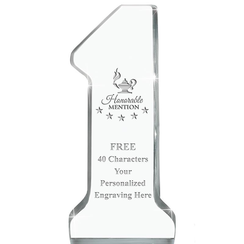 6" NUMBER ONE ACRYLIC