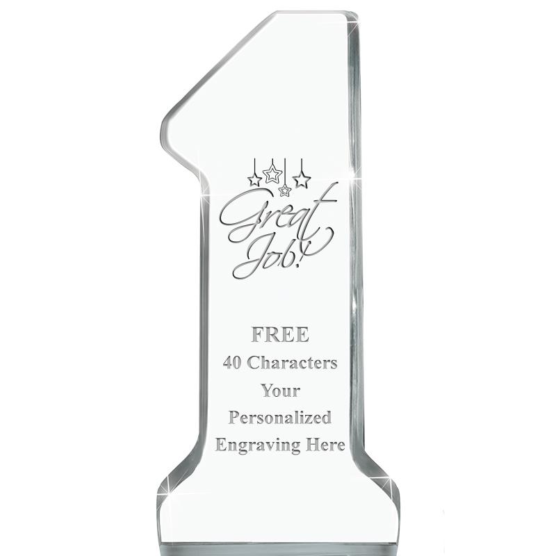 6" NUMBER ONE ACRYLIC