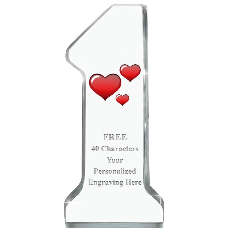 6" NUMBER ONE ACRYLIC