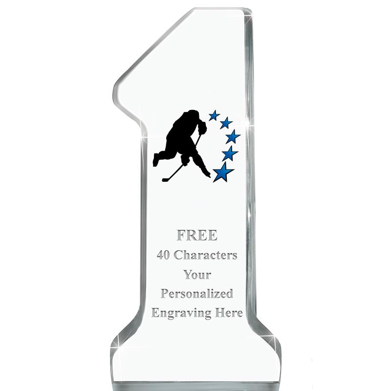 6" NUMBER ONE ACRYLIC