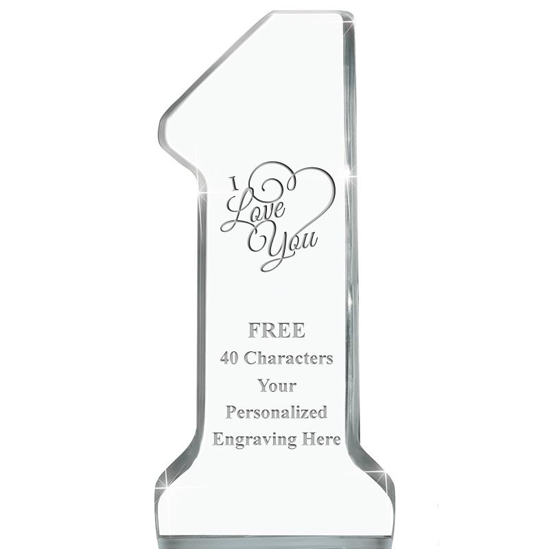 6" NUMBER ONE ACRYLIC