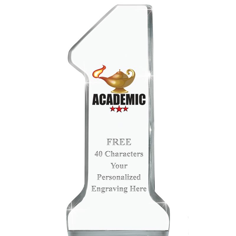 6" NUMBER ONE ACRYLIC