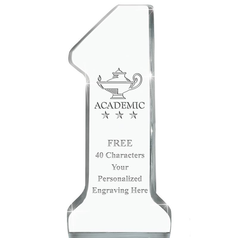 6" NUMBER ONE ACRYLIC