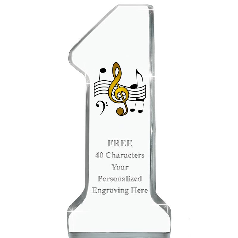 6" NUMBER ONE ACRYLIC