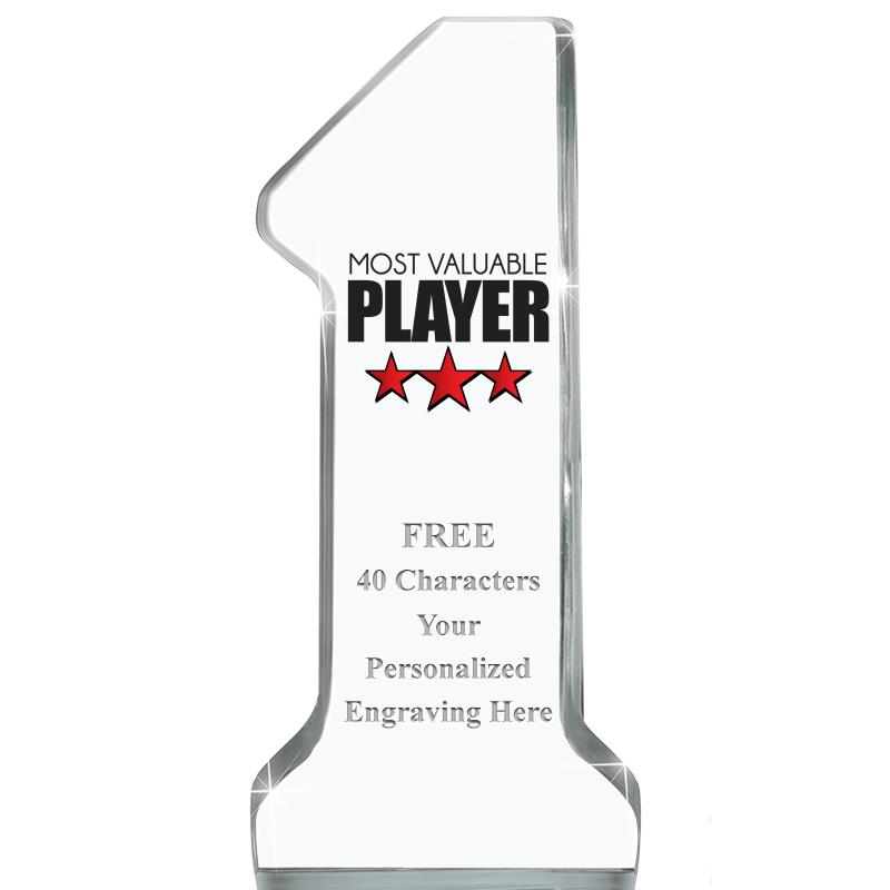 6" NUMBER ONE ACRYLIC