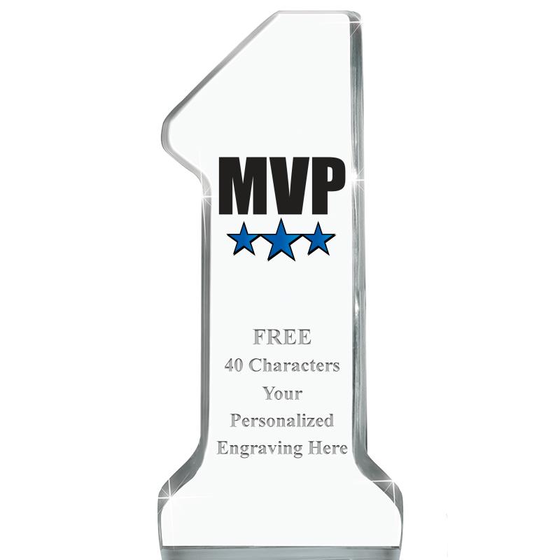 6" NUMBER ONE ACRYLIC