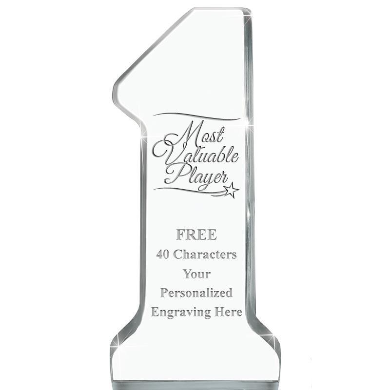 6" NUMBER ONE ACRYLIC