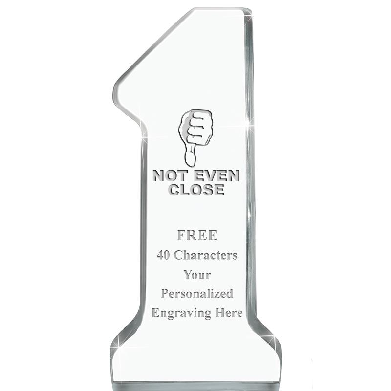 6" NUMBER ONE ACRYLIC