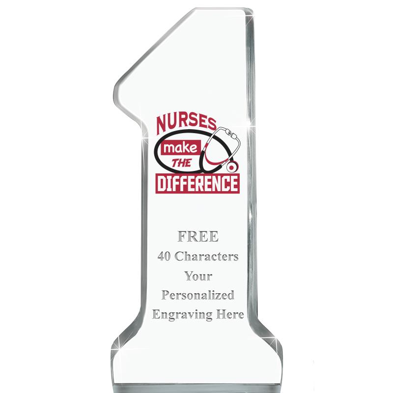 6" NUMBER ONE ACRYLIC