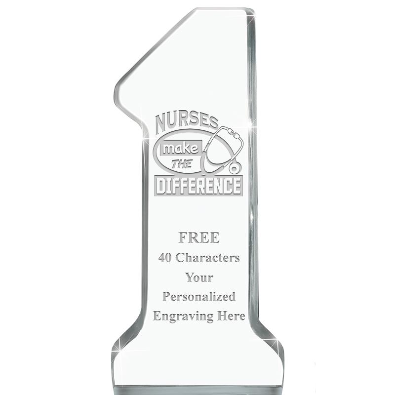 6" NUMBER ONE ACRYLIC