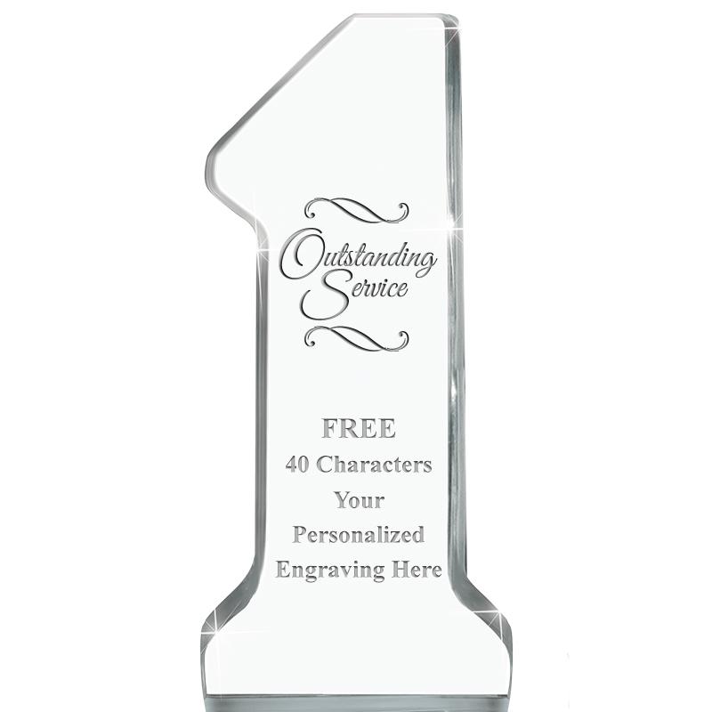 6" NUMBER ONE ACRYLIC