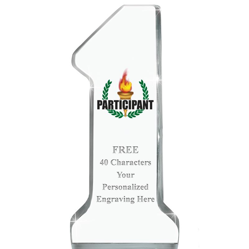 6" NUMBER ONE ACRYLIC