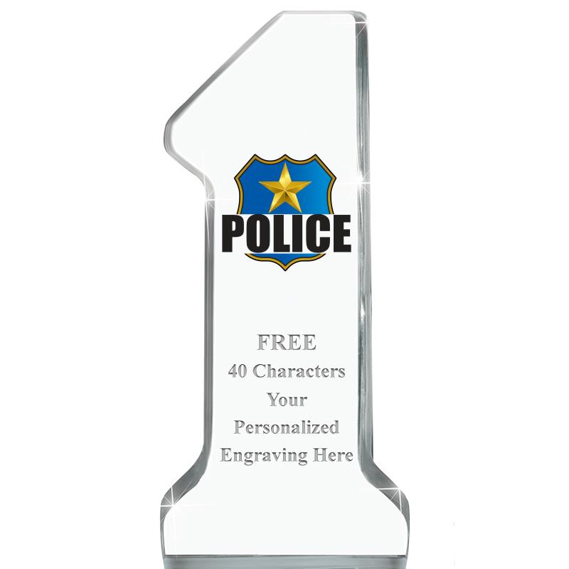 6" NUMBER ONE ACRYLIC