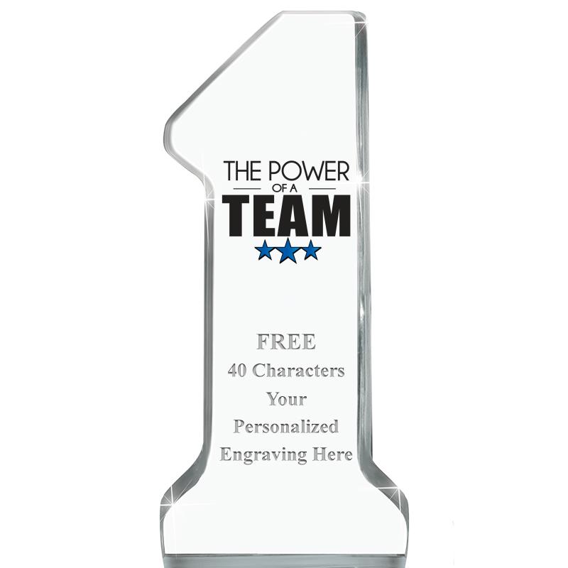 6" NUMBER ONE ACRYLIC