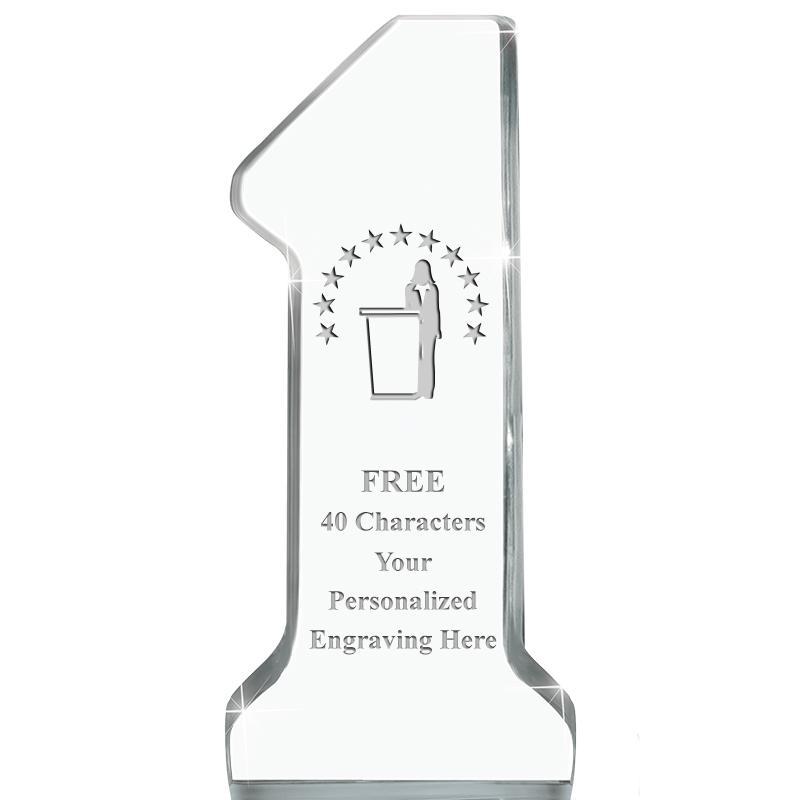 6" NUMBER ONE ACRYLIC