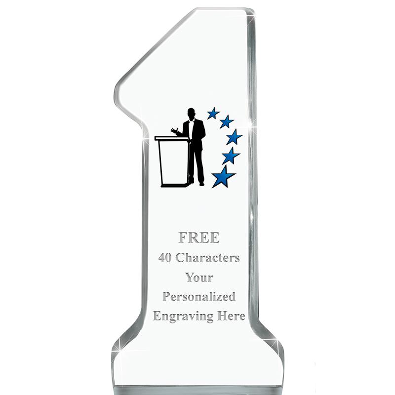 6" NUMBER ONE ACRYLIC