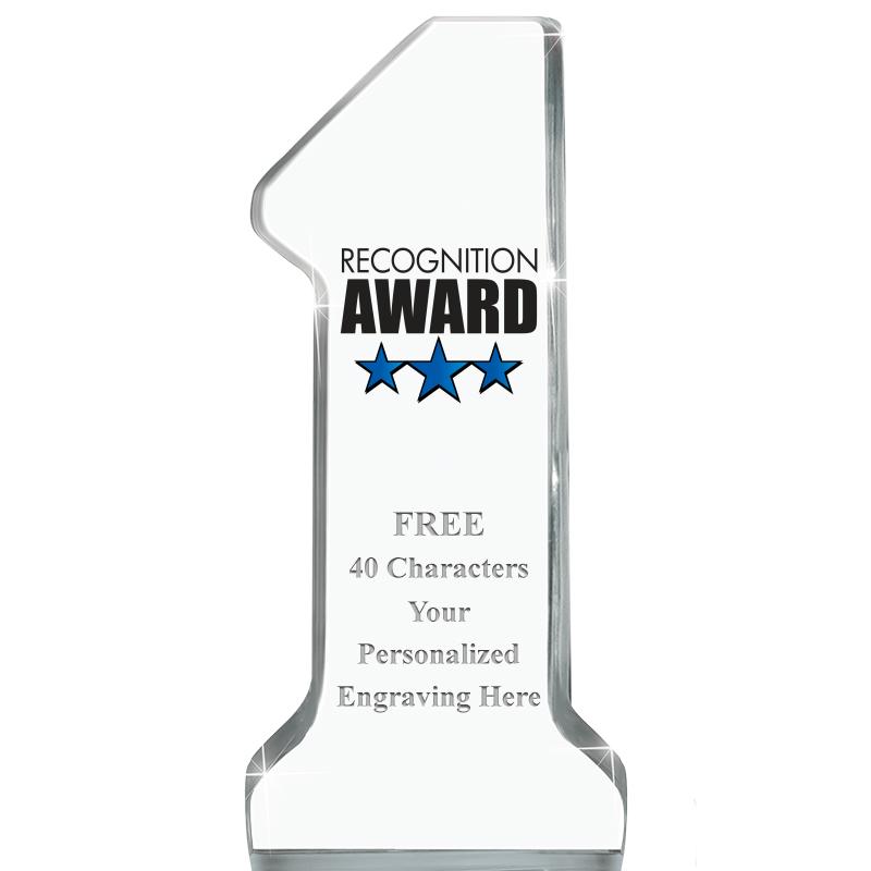 6" NUMBER ONE ACRYLIC