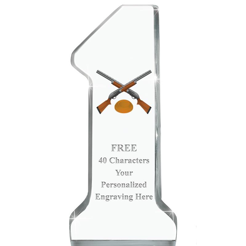 6" NUMBER ONE ACRYLIC